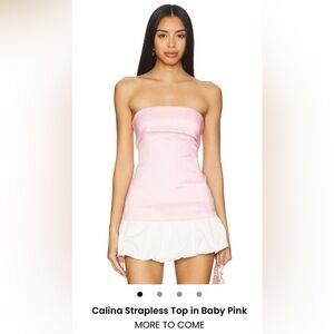 More to come Pink Strapless Top